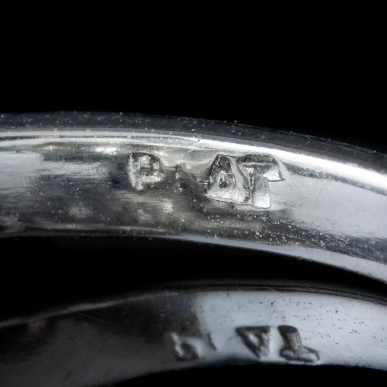 Old Cut Diamond Cluster Ring Platinum 1Ct Of Diamond
