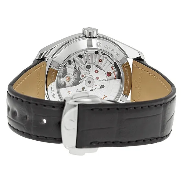 Omega Aqua Terra Black Dial Black Leather Automatic Men's Watch 23113392101001