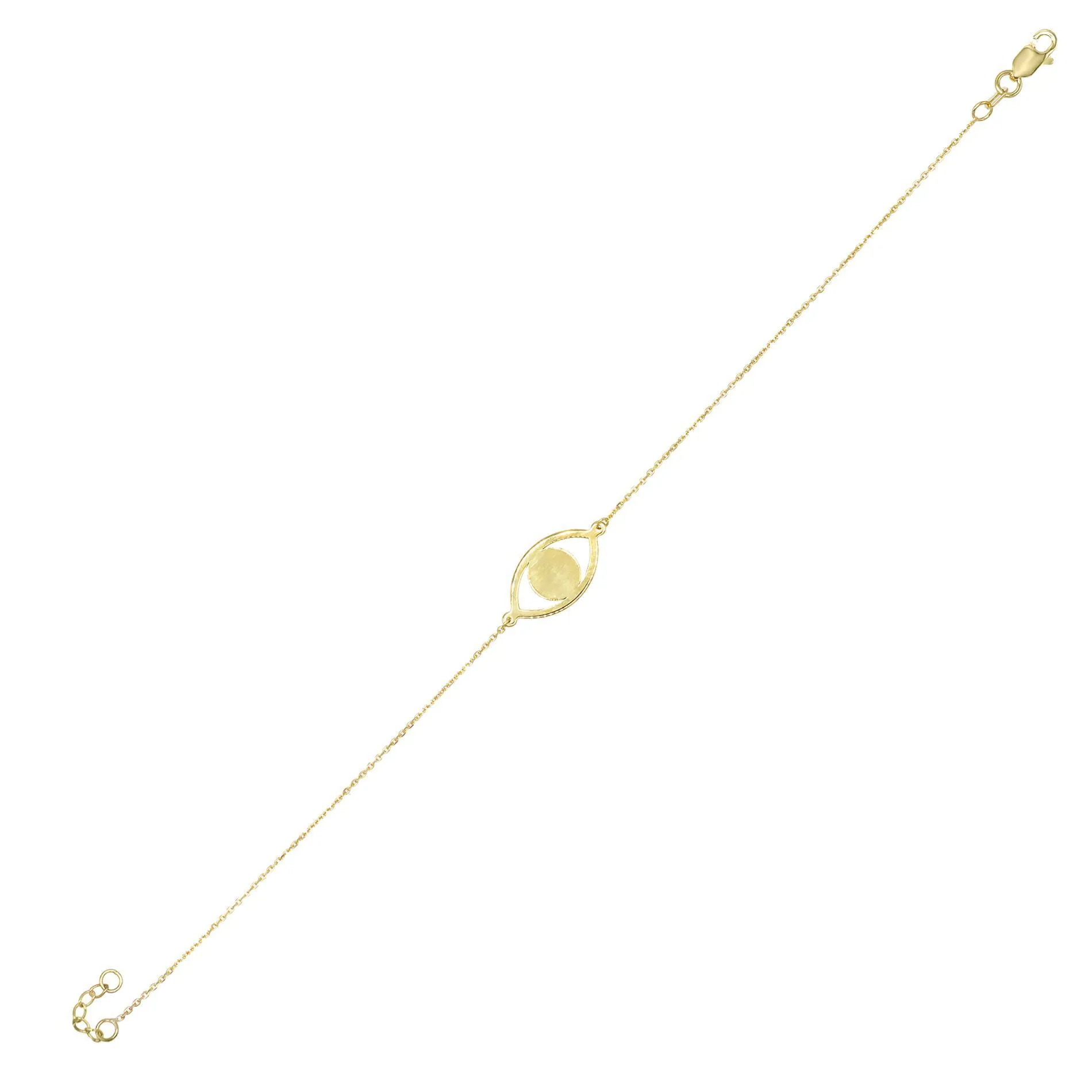 Open Evil Eye Bracelet 14K
