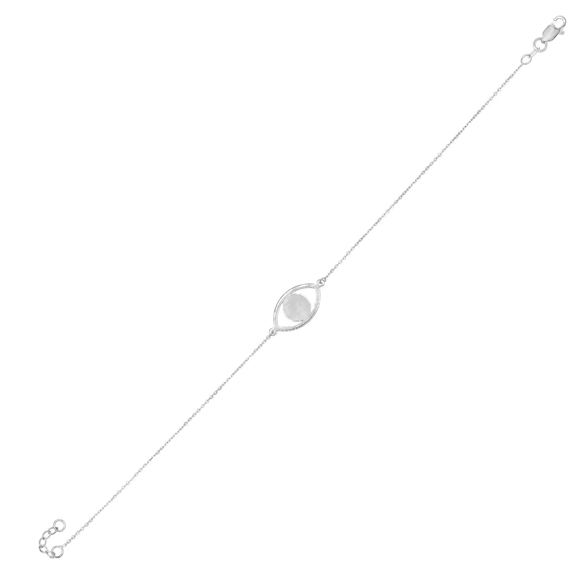 Open Evil Eye Bracelet 14K