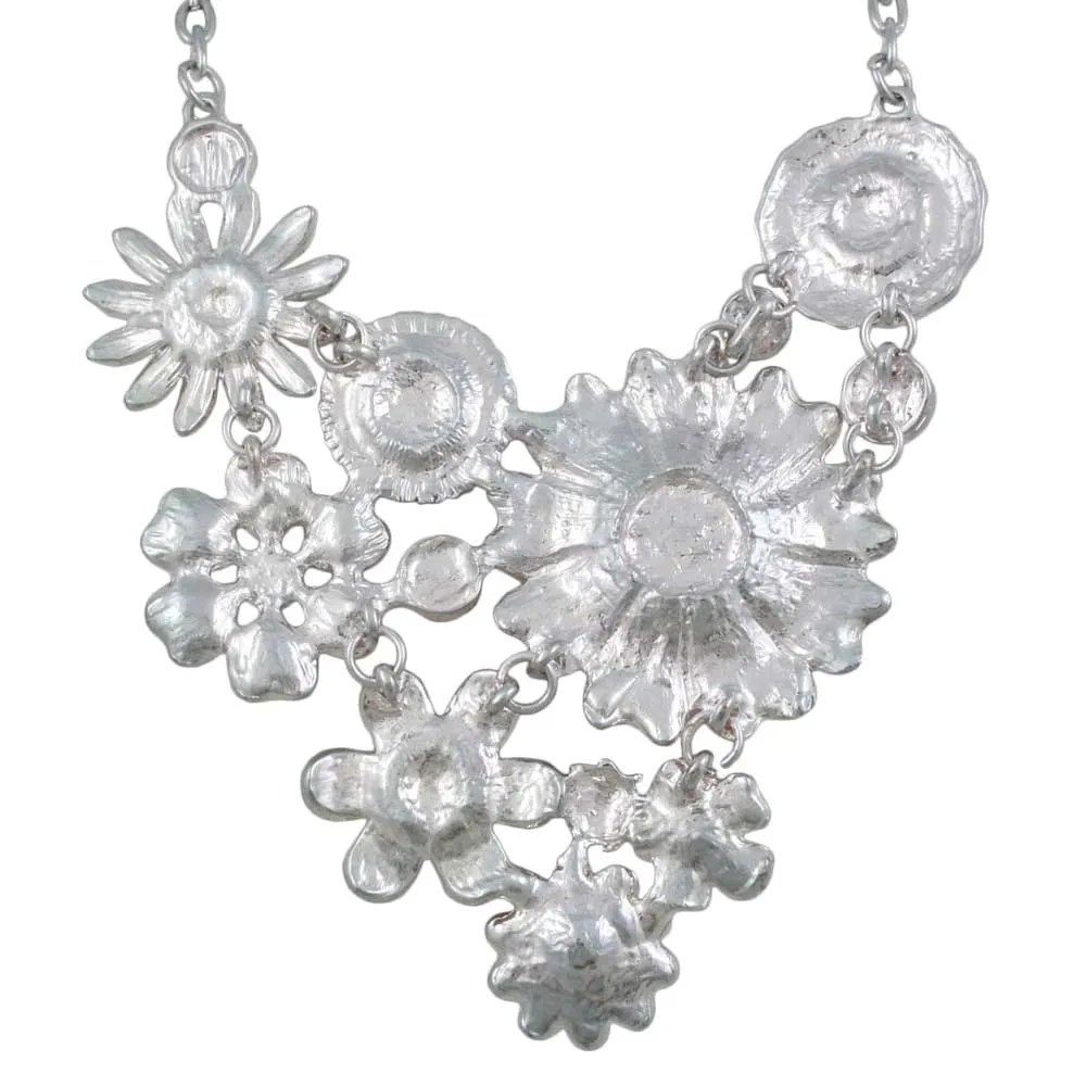 Orange Enamel Garden of Spring Flowers Necklace - RSN520