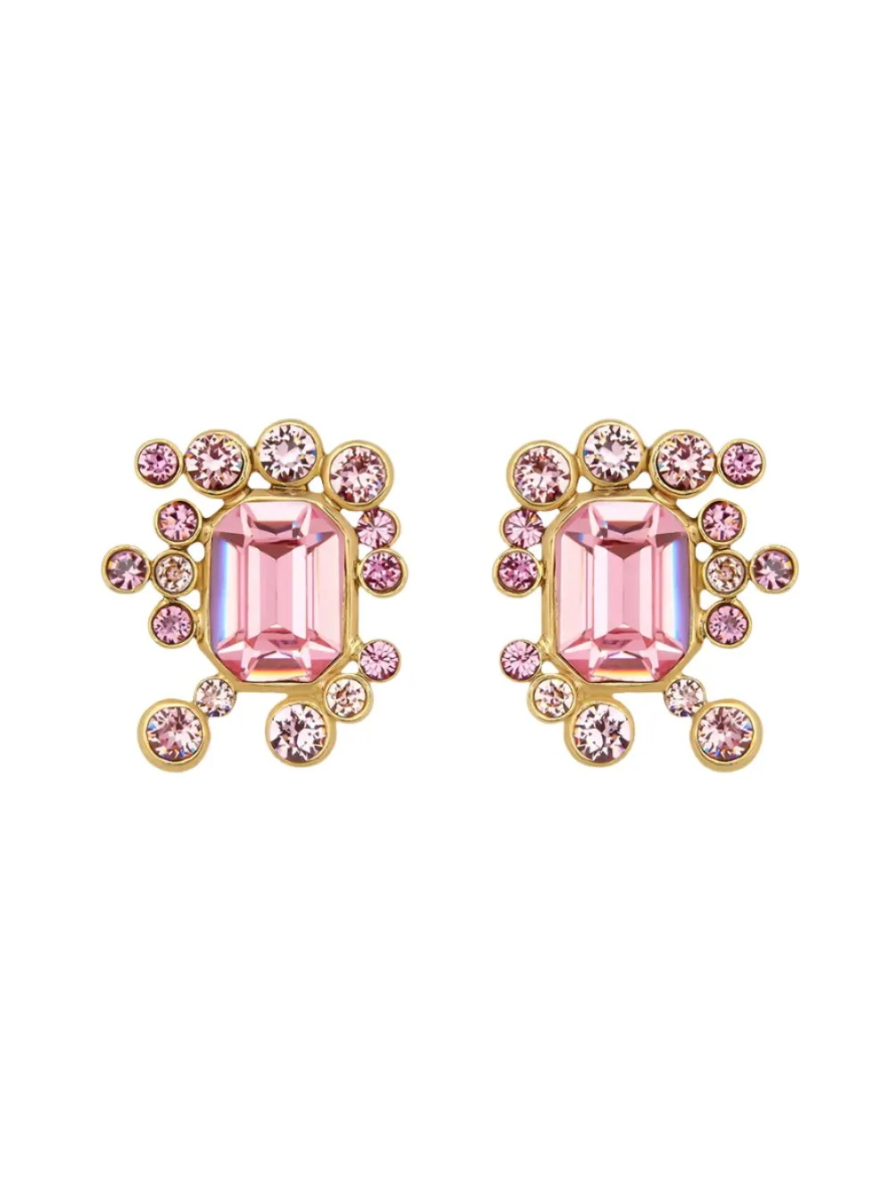 Oscar de la Renta Mixed Crystal Cluster Earrings (More Colors)