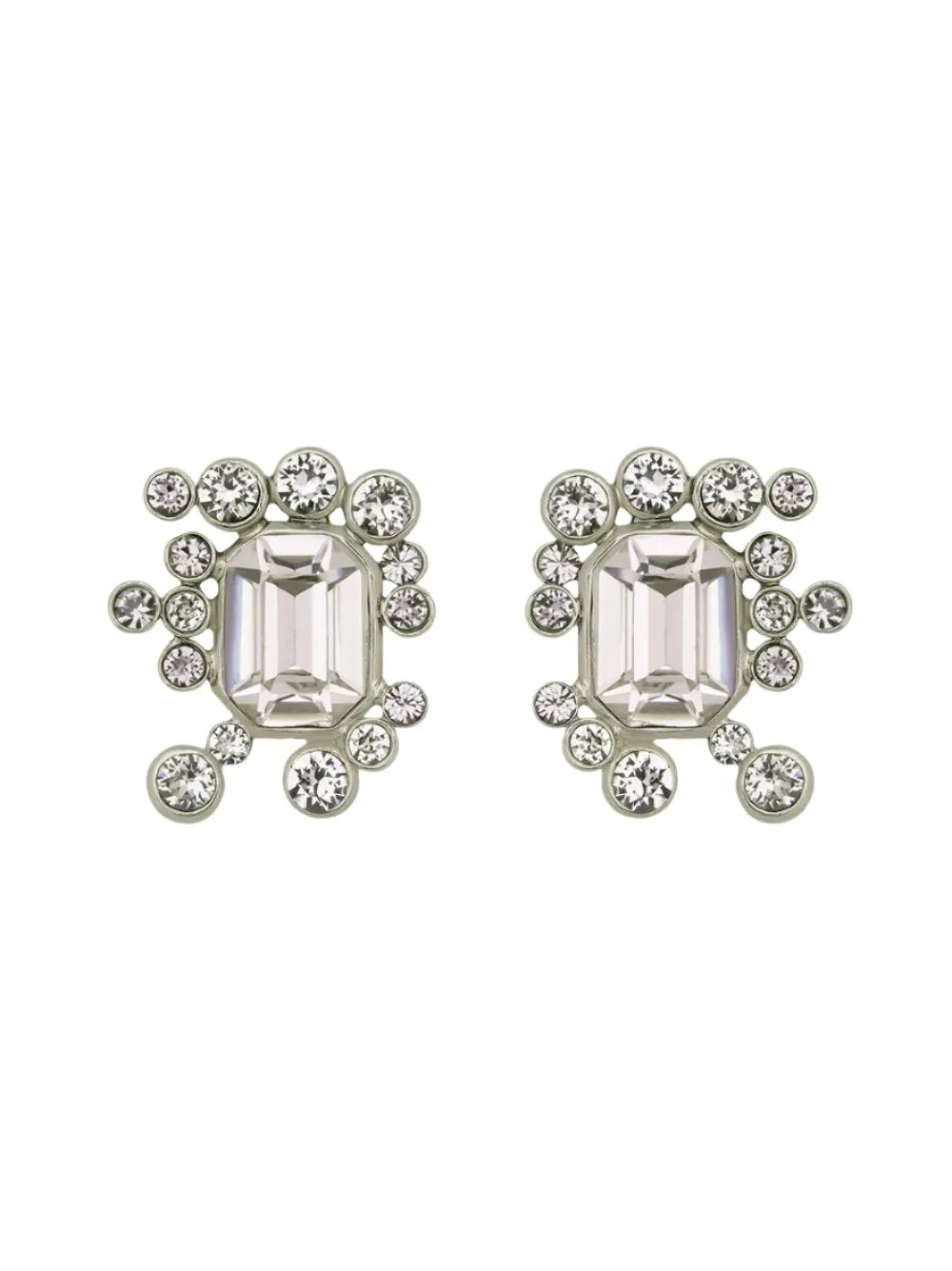 Oscar de la Renta Mixed Crystal Cluster Earrings (More Colors)