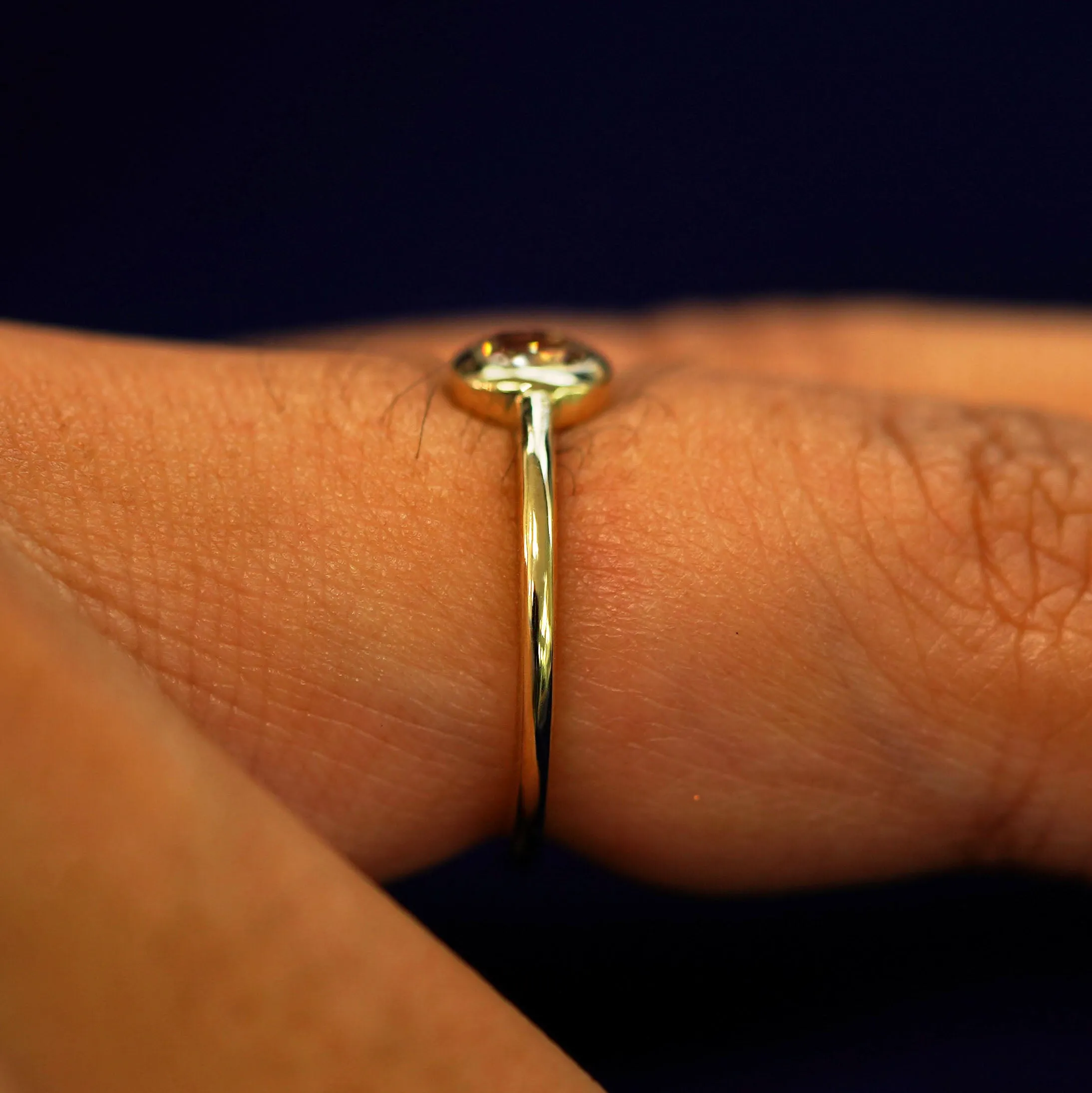 Oval Champagne Diamond Ring