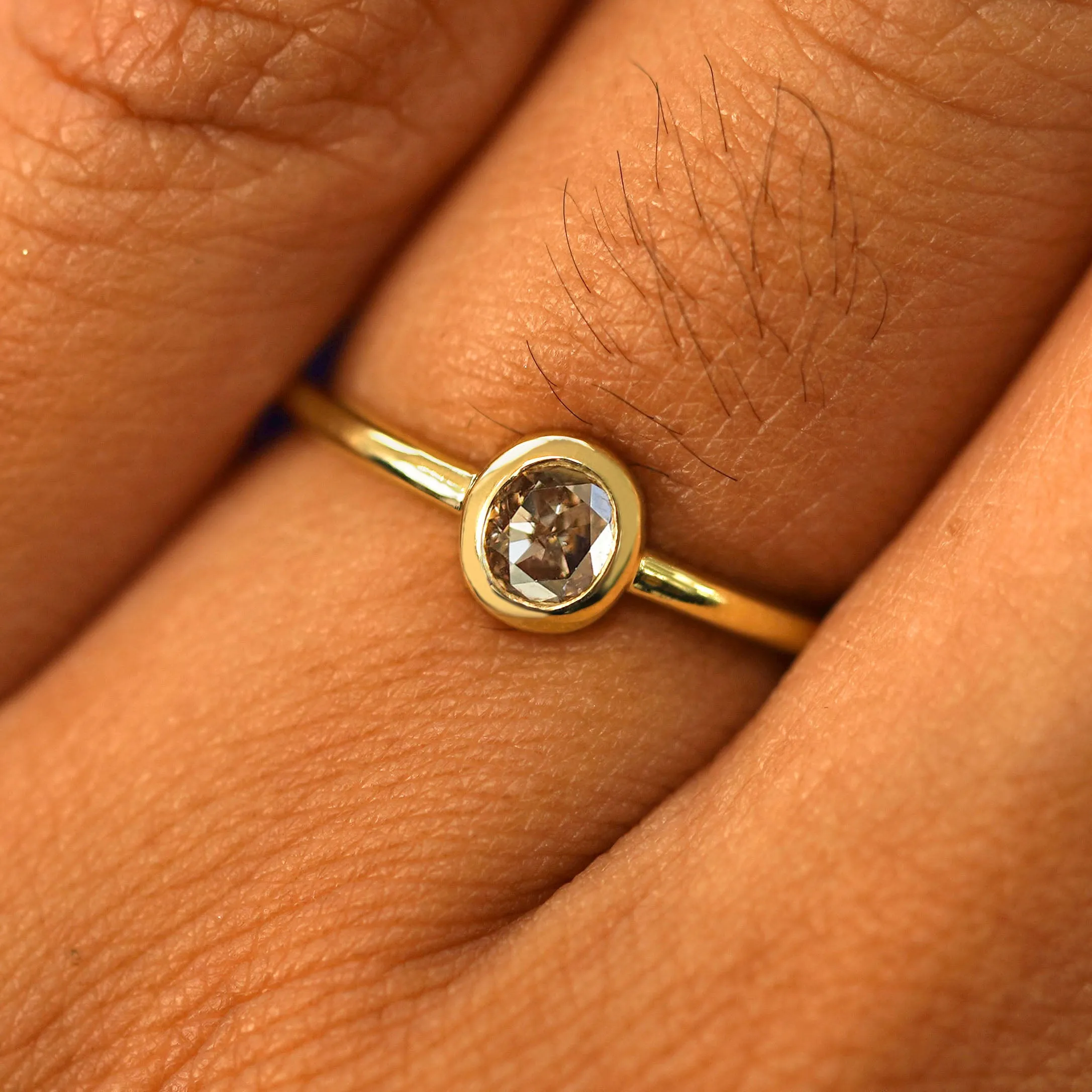 Oval Champagne Diamond Ring