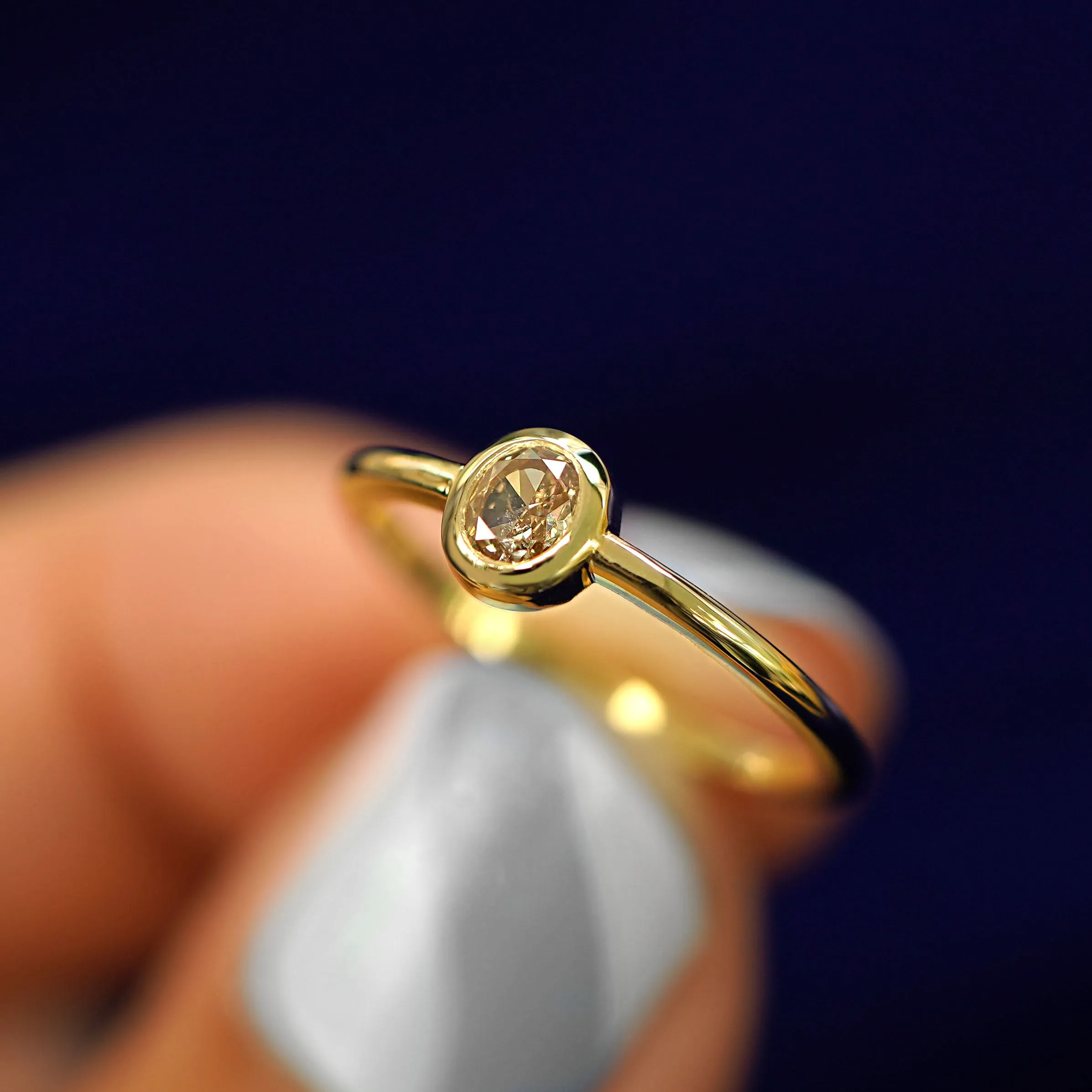 Oval Champagne Diamond Ring