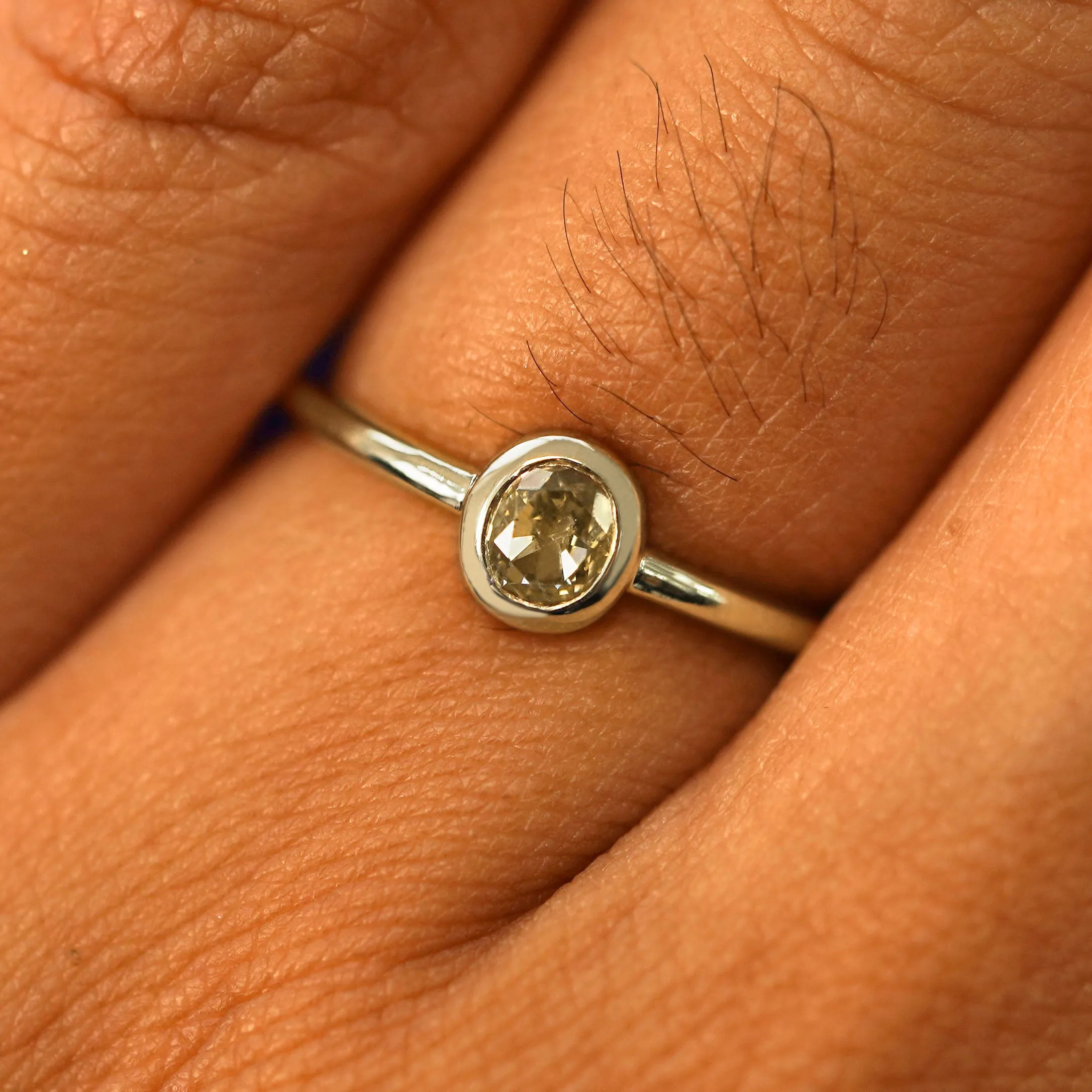 Oval Champagne Diamond Ring