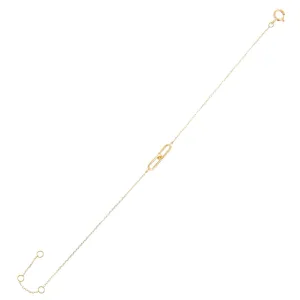 Oval Link Chain Bracelet 14K