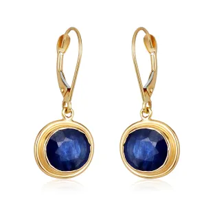 Oval Sapphire Drop Earrings