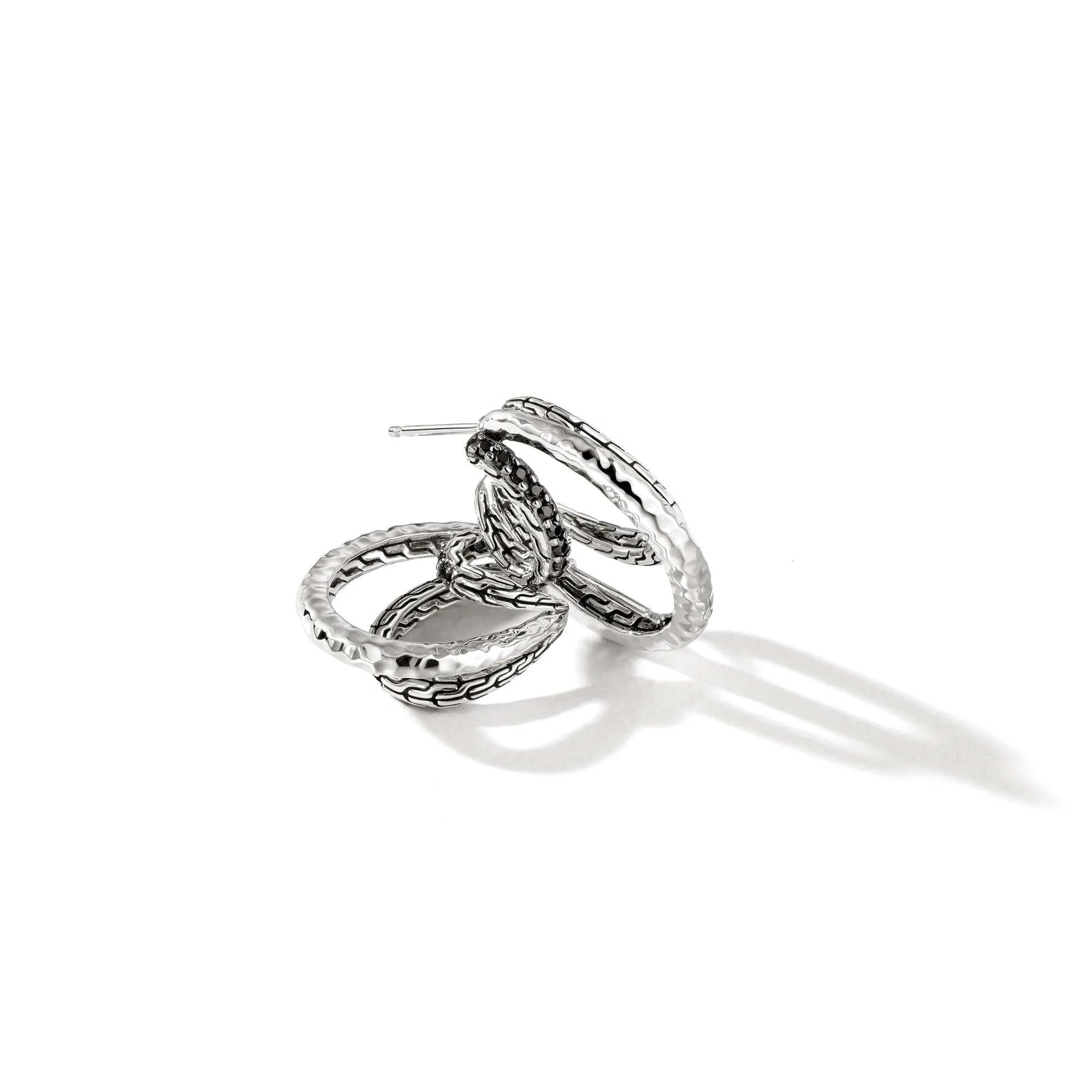 Palu Pave J Hoop Earring