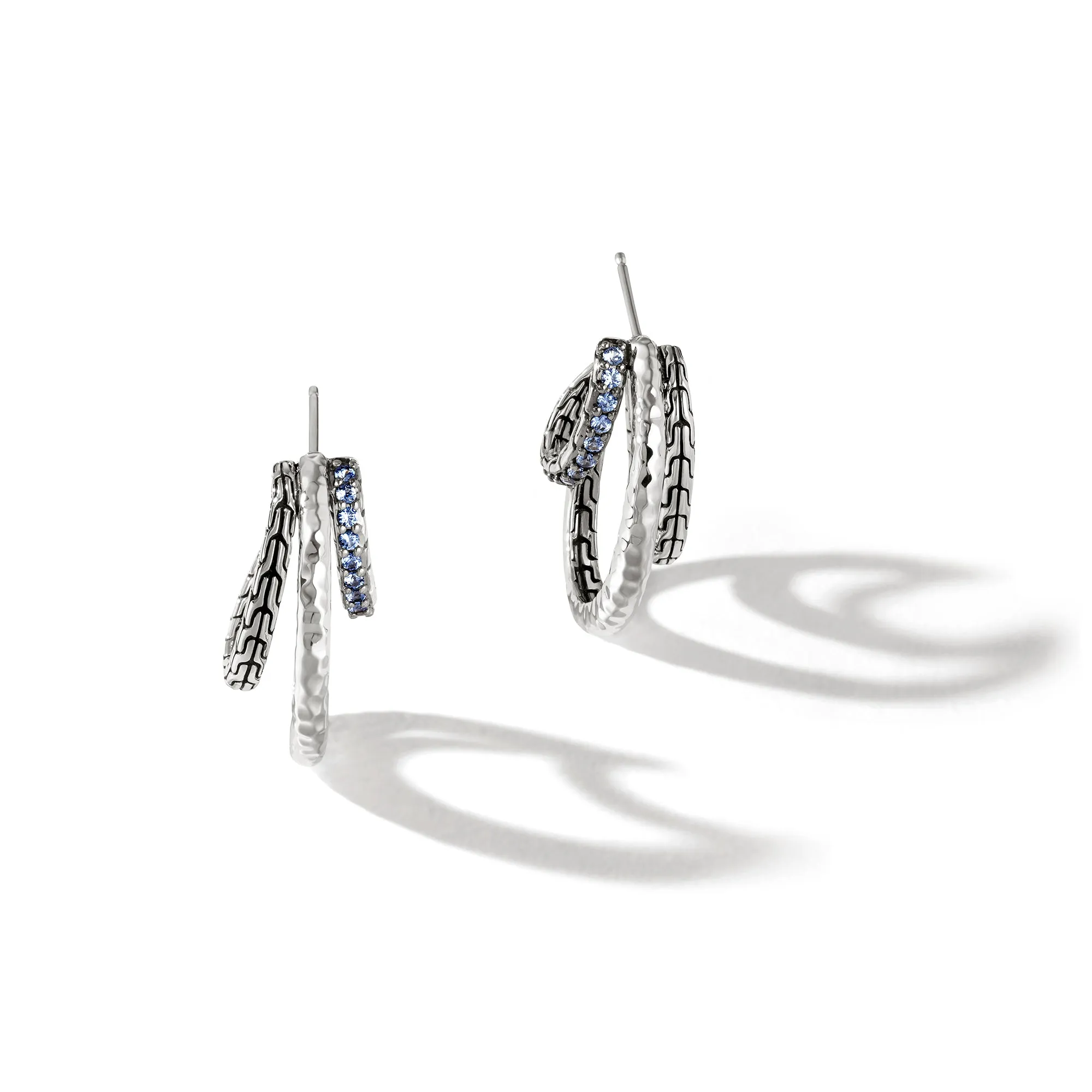 Palu Pave J Hoop Earring