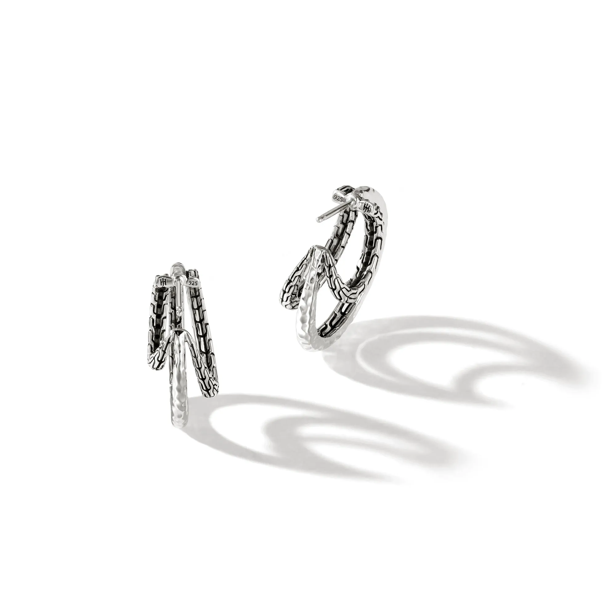 Palu Pave J Hoop Earring