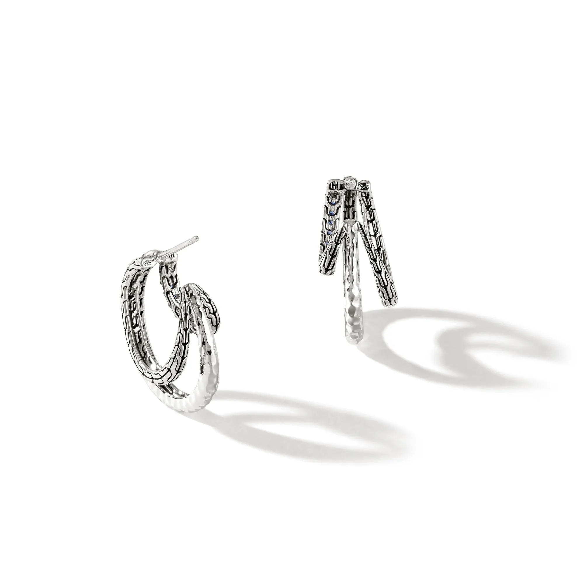 Palu Pave J Hoop Earring