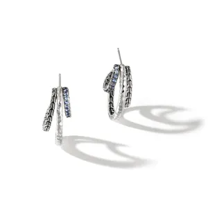 Palu Pave J Hoop Earring