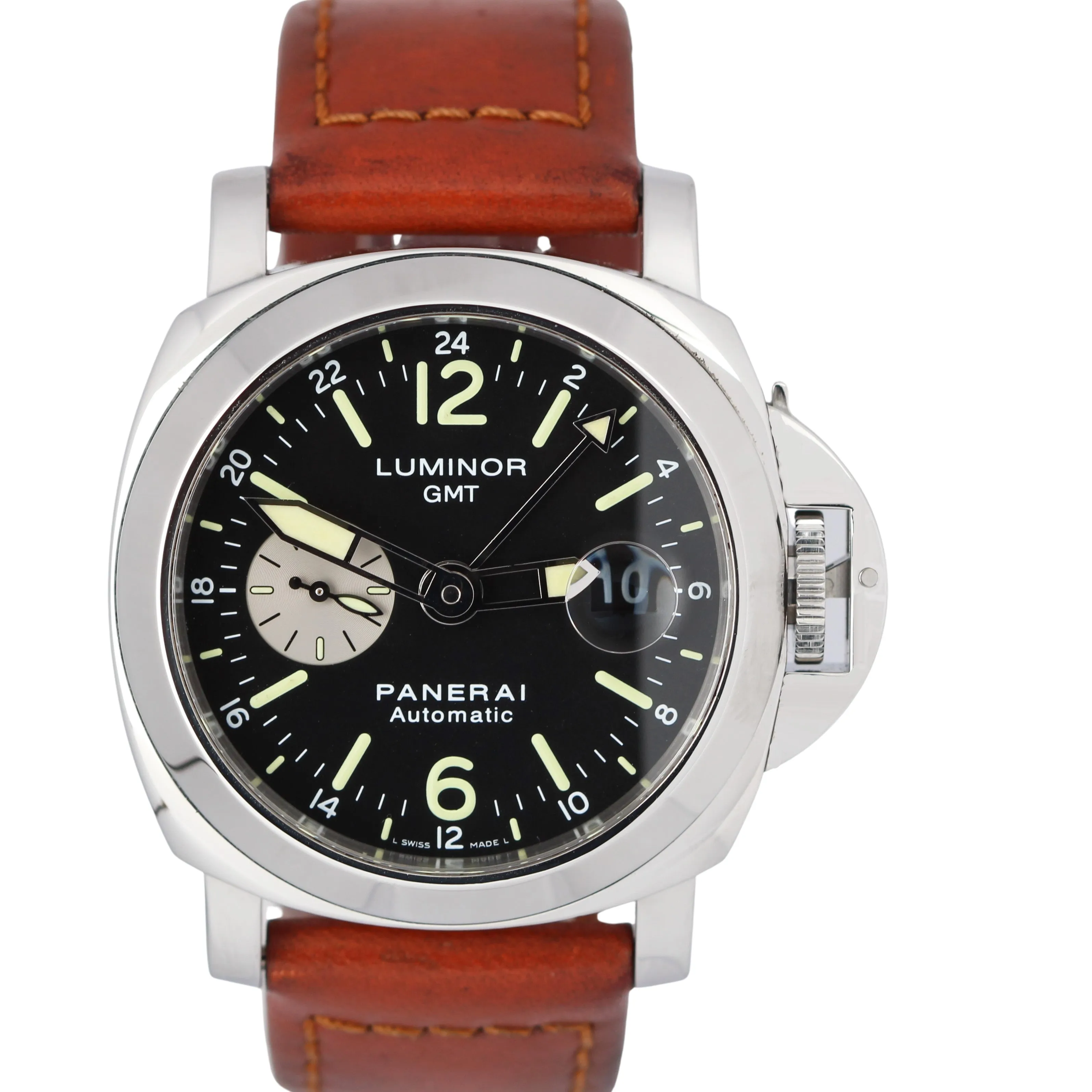 Panerai Luminor GMT Acciaio Black Dial 44mm Stainless Steel PAM01088 Watch