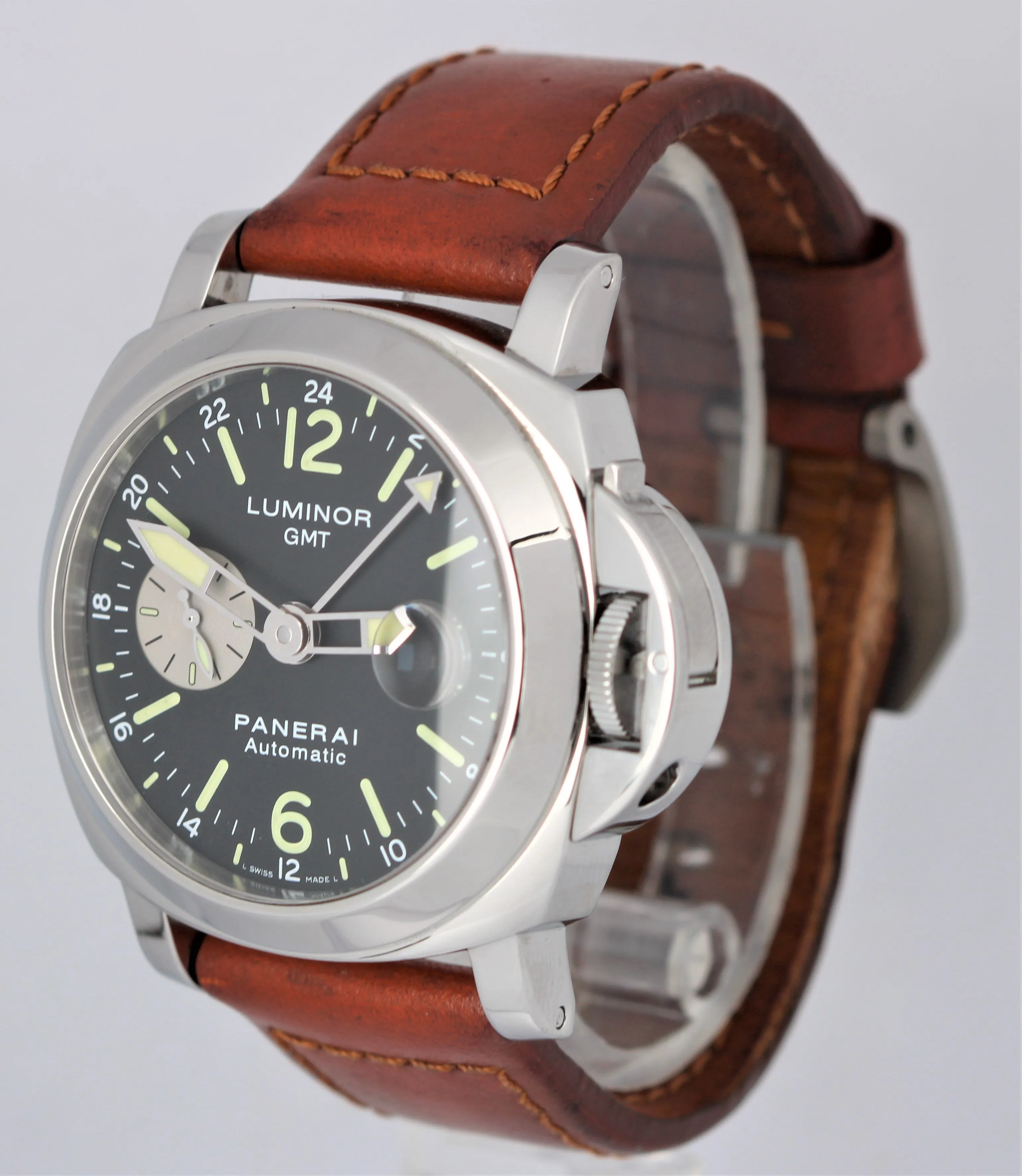 Panerai Luminor GMT Acciaio Black Dial 44mm Stainless Steel PAM01088 Watch