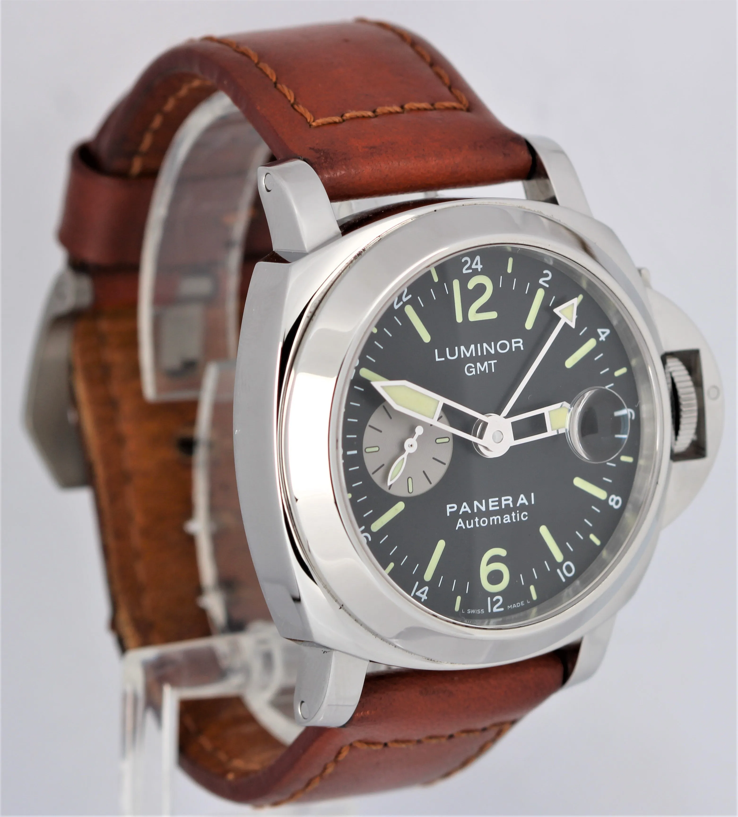 Panerai Luminor GMT Acciaio Black Dial 44mm Stainless Steel PAM01088 Watch