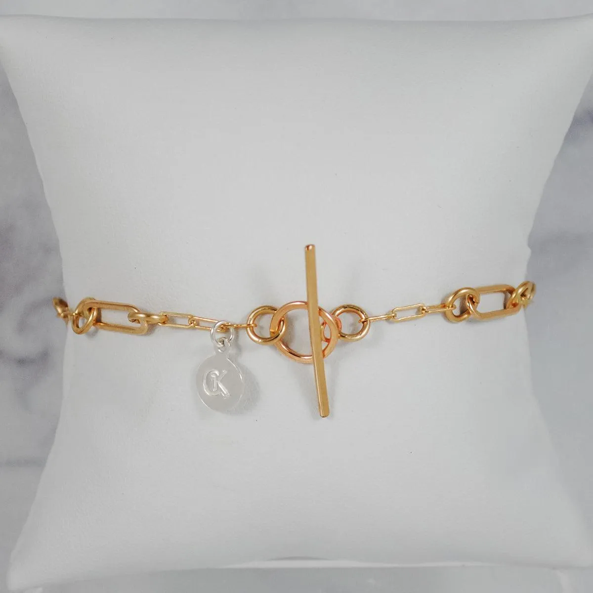Paperclip Link Floating Bracelet - Gold-Filled