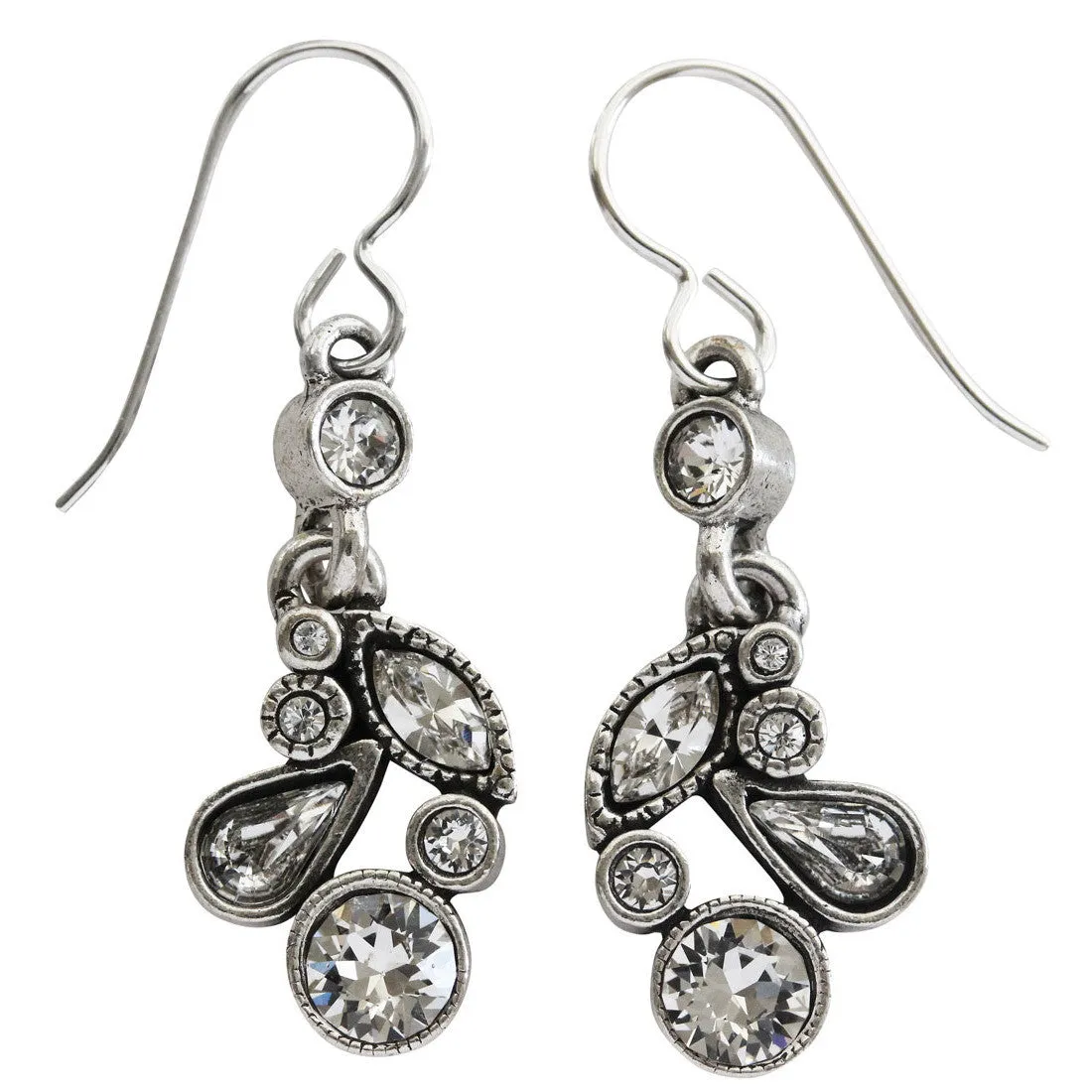 Patricia Locke "Cherish" Sterling Silver Plated Earrings, All Crystal EF0804S