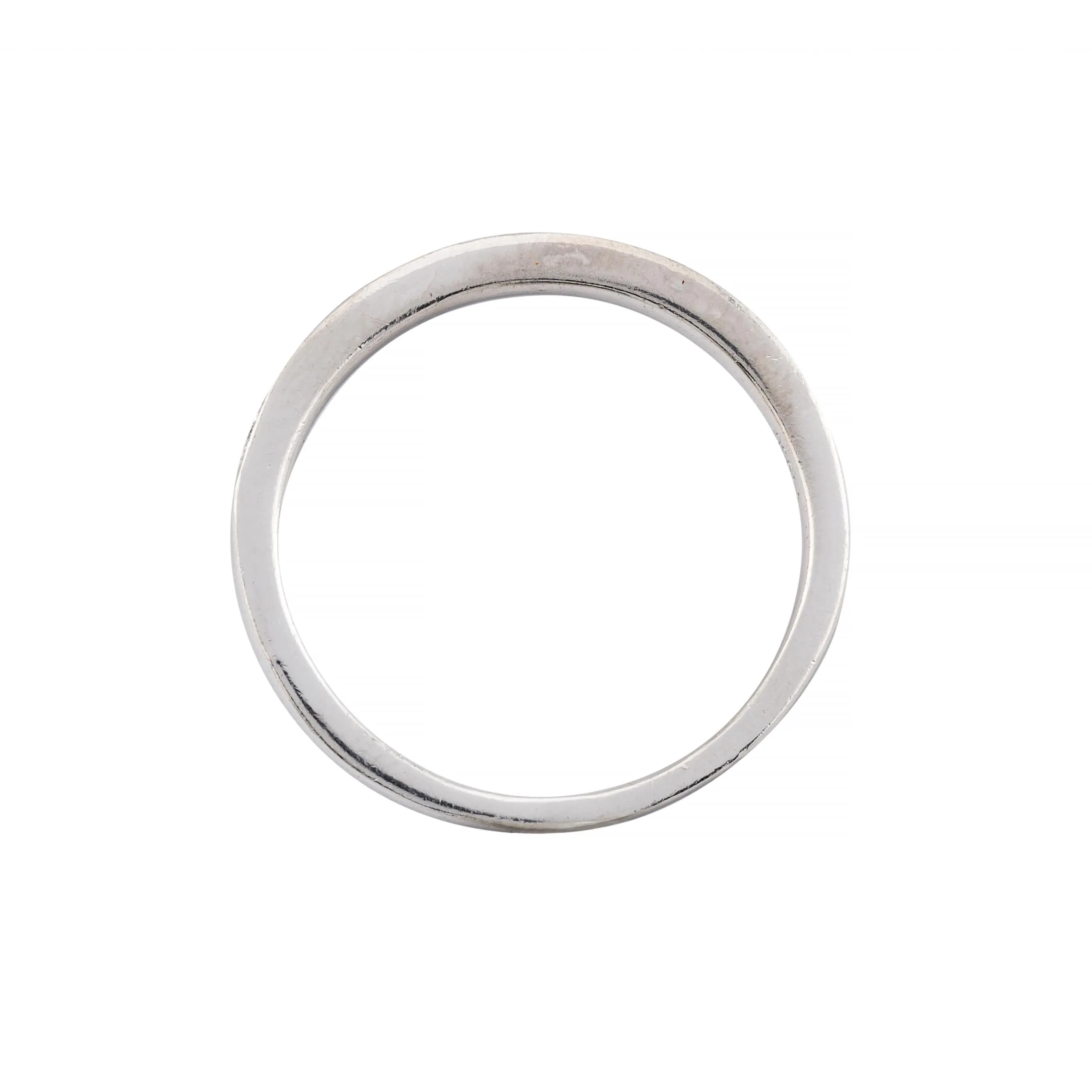 Pave Diamond Stacking Ring Wedding Band in Platinum