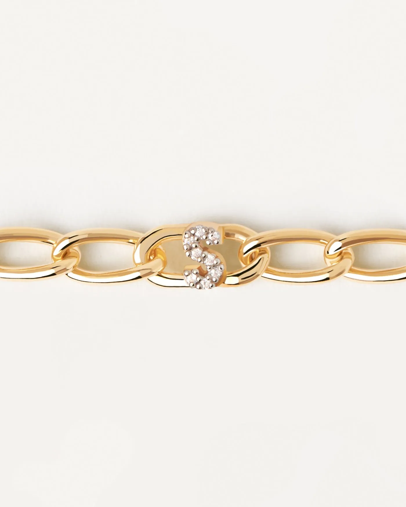 PDPAOLA Letter S Chain Bracelet