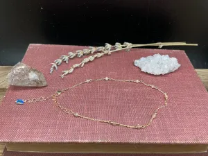 Peach Moonstone 14k Gold Fill Anklet