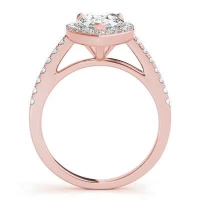 Pear Shape Halo Engagement Ring