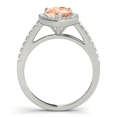 Pear Shape Halo Engagement Ring