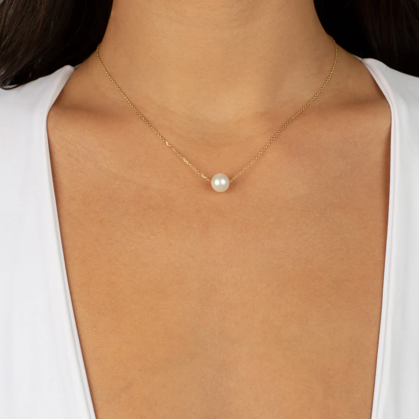Pearl Chain Necklace 14K