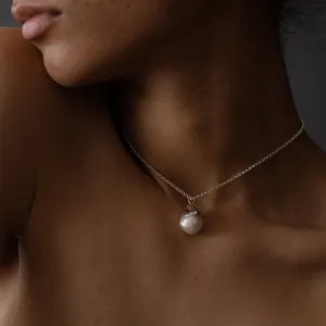 Pearl Drop Necklace | Silver