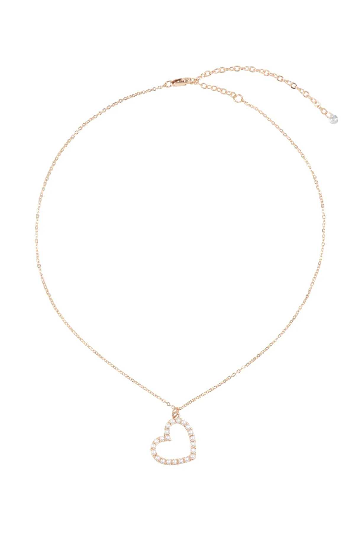 PEARL HEART PENDANT NECKLACE
