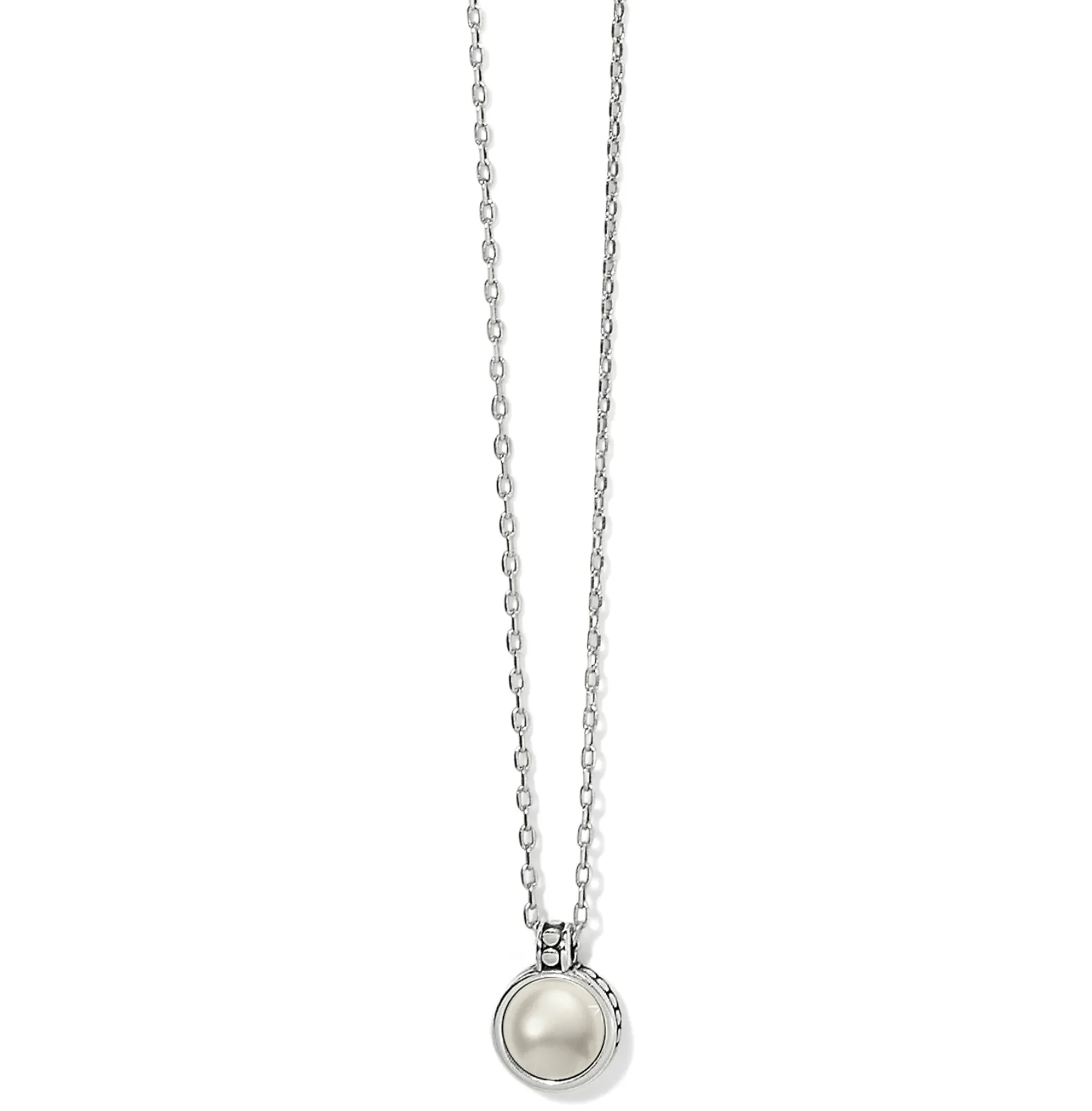 Pebble Dot Medallion Pearl Necklace