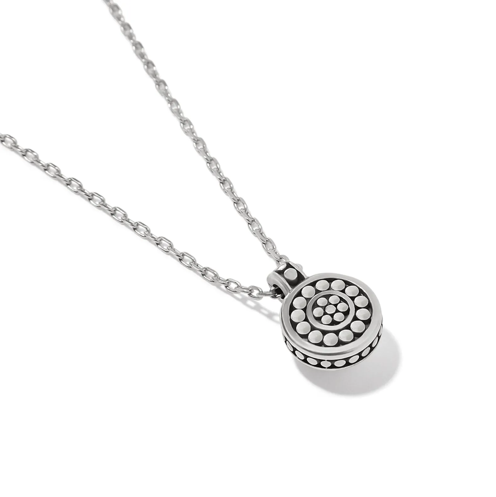 Pebble Dot Medallion Pearl Necklace