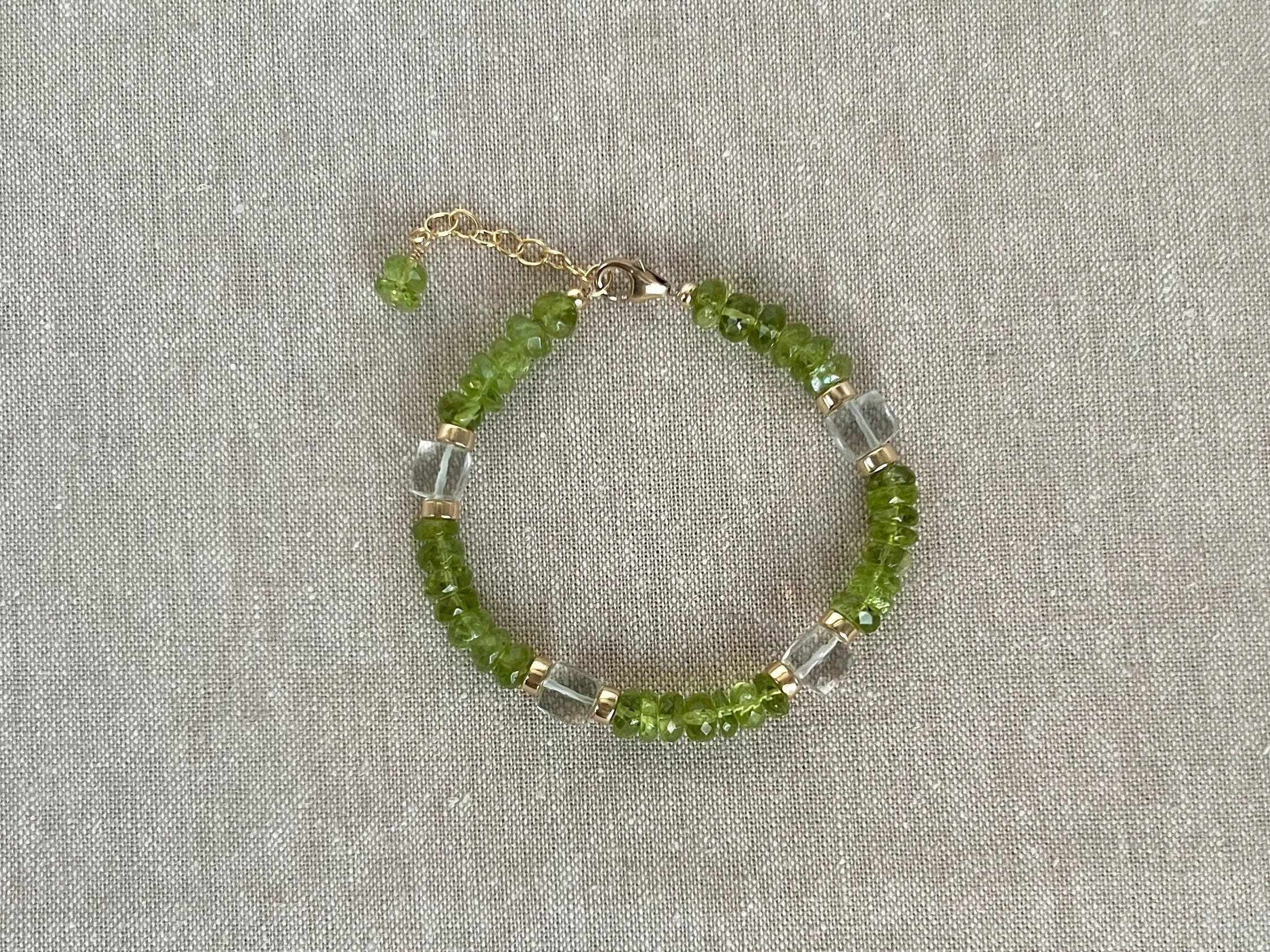 Peridot and Green Amethyst Bracelet