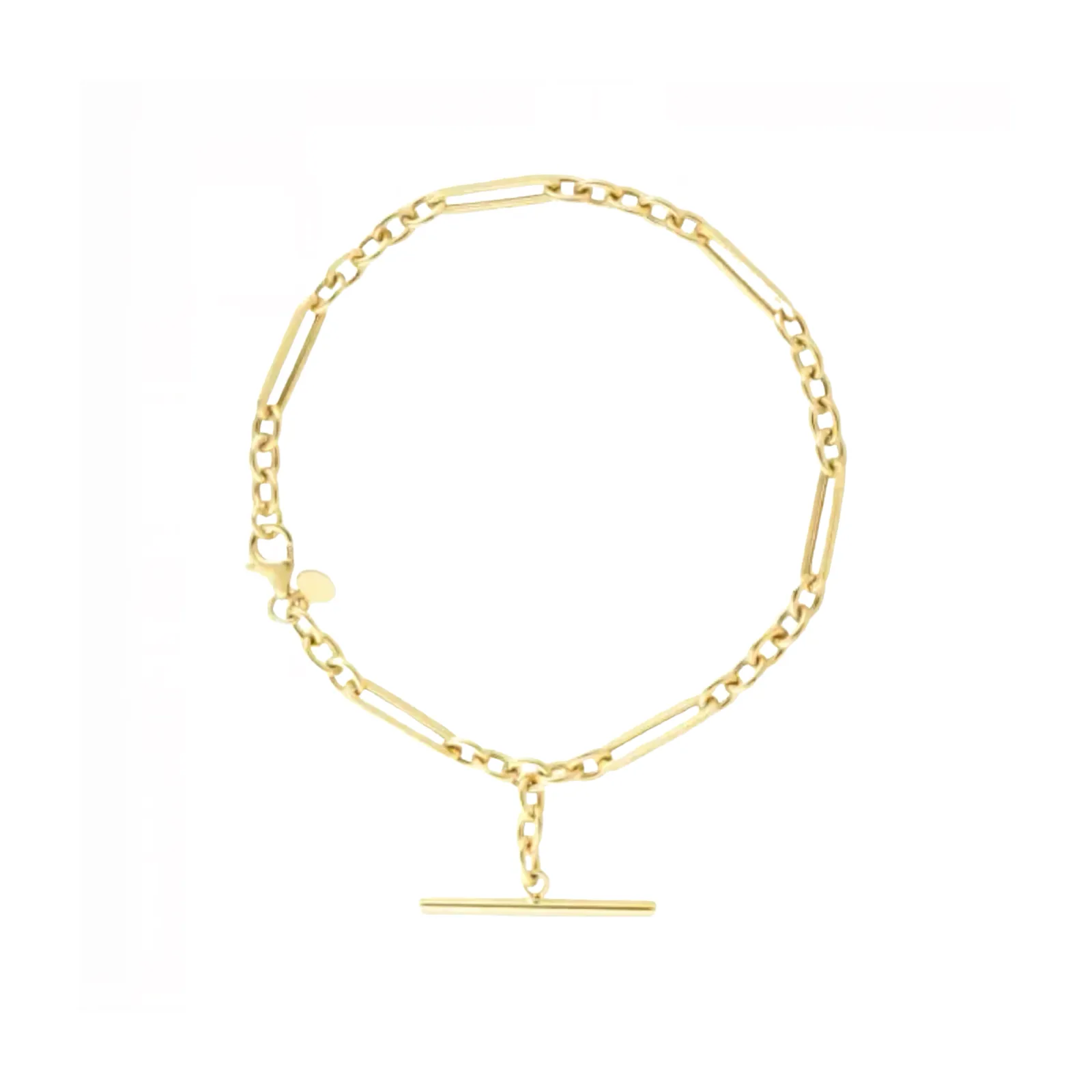 Petite Paperclip Chain Bracelet with Toggle
