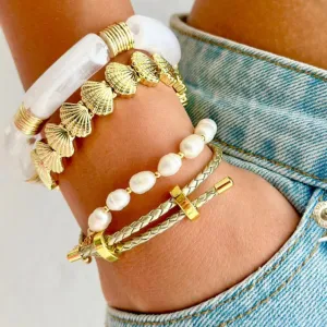 Philomena Pearl Bracelet - Gold