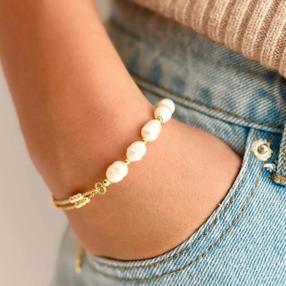 Philomena Pearl Bracelet - Gold