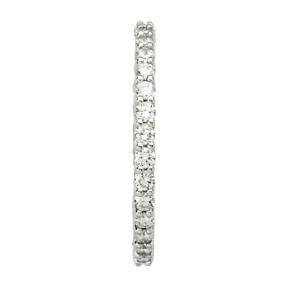 Platinum 1 CTW Diamond Eternity Band Size 7