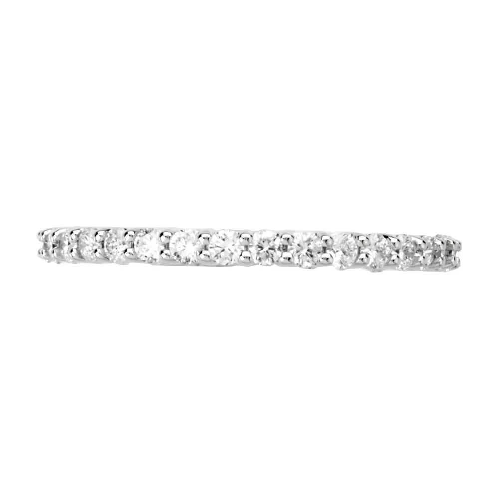 Platinum 1 CTW Diamond Eternity Band Size 7
