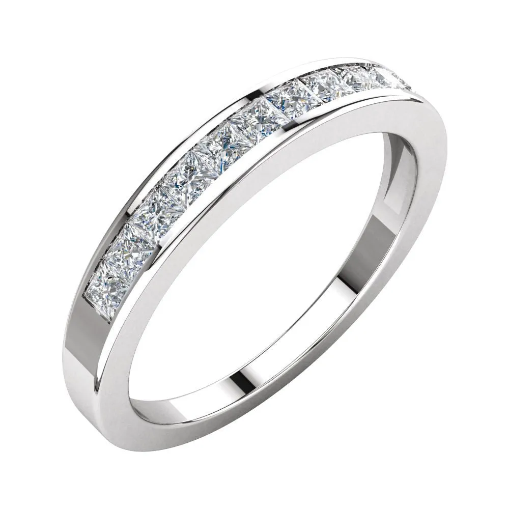 Platinum 1/2 CTW Diamond Anniversary Band Size 6