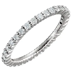 Platinum 1/2 CTW Diamond Eternity Band Size 6.5