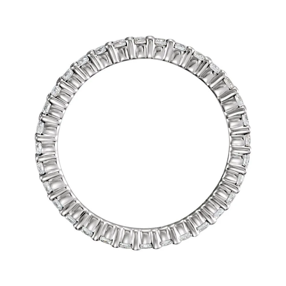Platinum 1/2 CTW Diamond Eternity Band Size 6.5