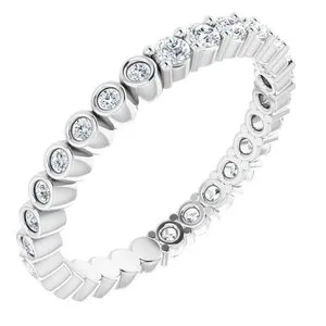 Platinum 1/2 CTW Natural Diamond Reversible Eternity Band Size 6