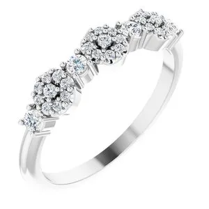 Platinum 1/4 CTW Natural Diamond Halo-Style Anniversary Band