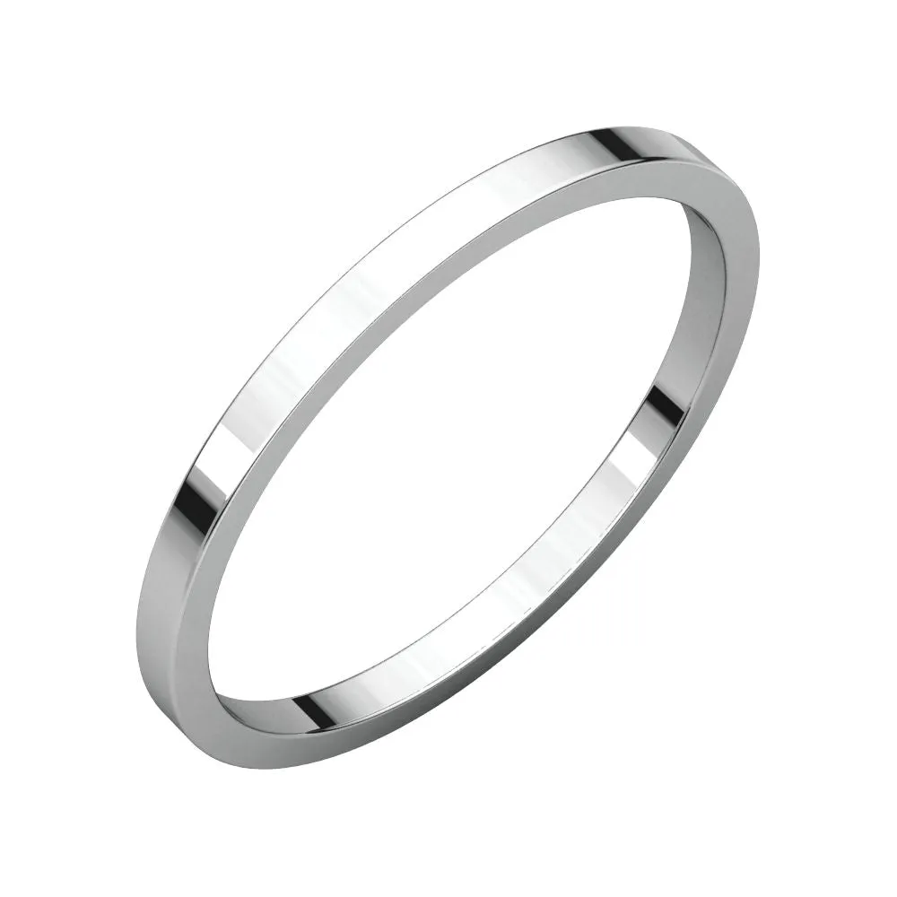 Platinum 1.5mm Flat Band, Size 7
