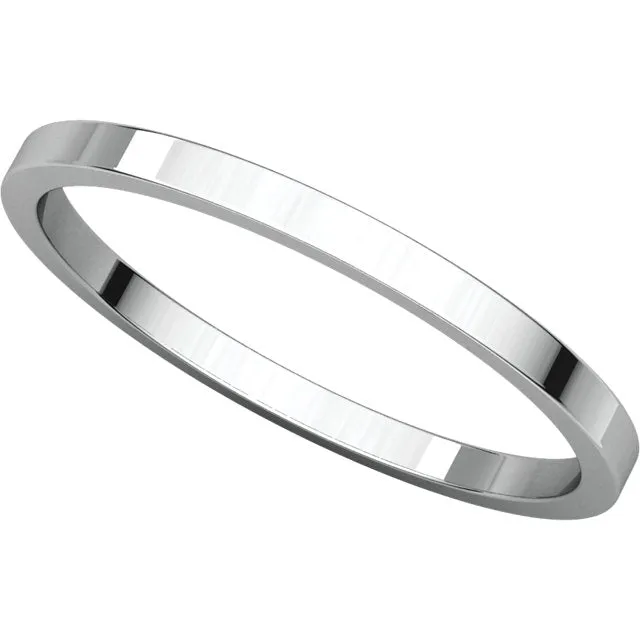 Platinum 1.5mm Flat Band, Size 7
