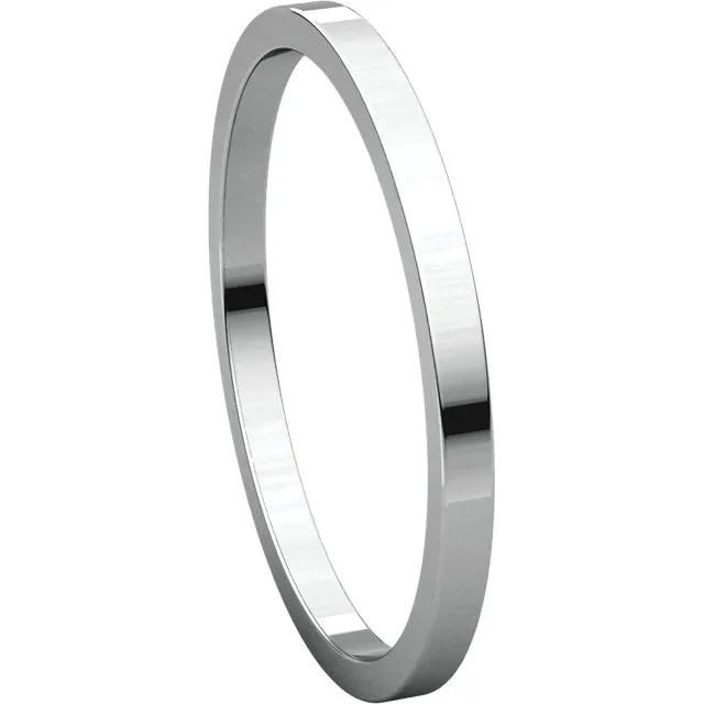 Platinum 1.5mm Flat Band, Size 7