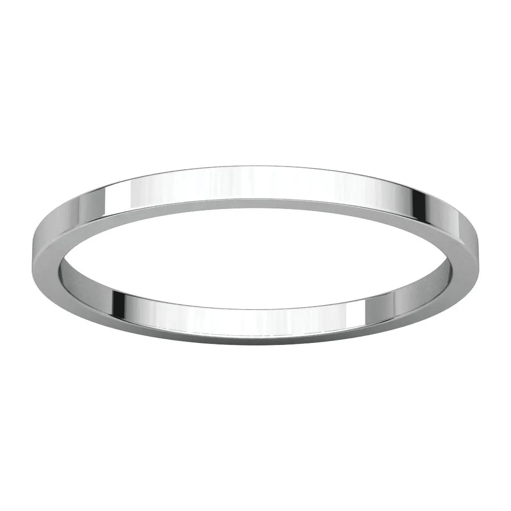 Platinum 1.5mm Flat Band, Size 7