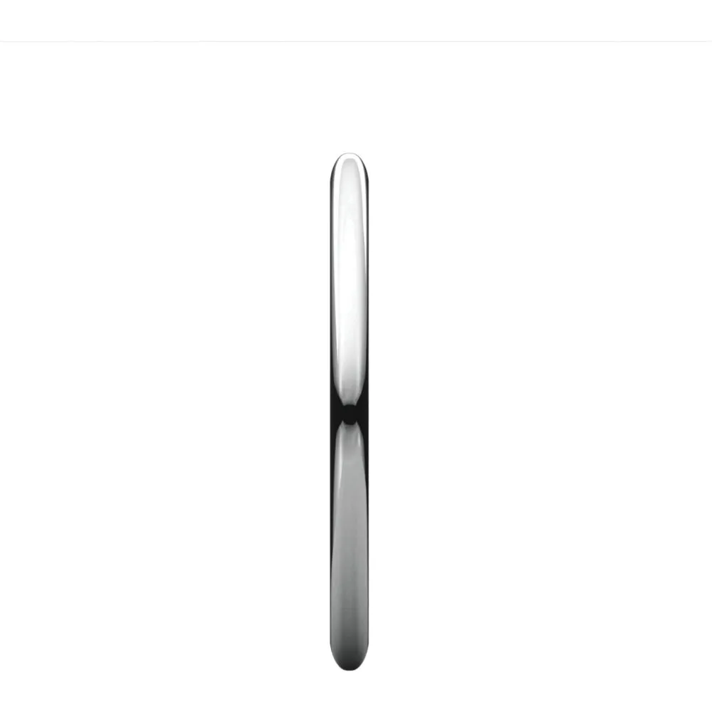 Platinum 1.5mm Half Round Band, Size 6