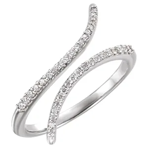 Platinum 1/6 CTW Diamond Ring, Size 6